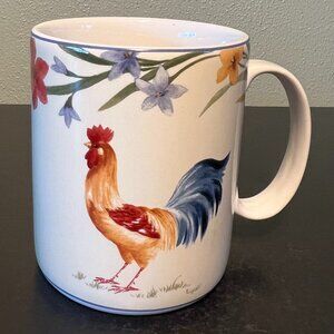 Coventry SPRING ROOSTER Floral Stoneware Coffee Mug